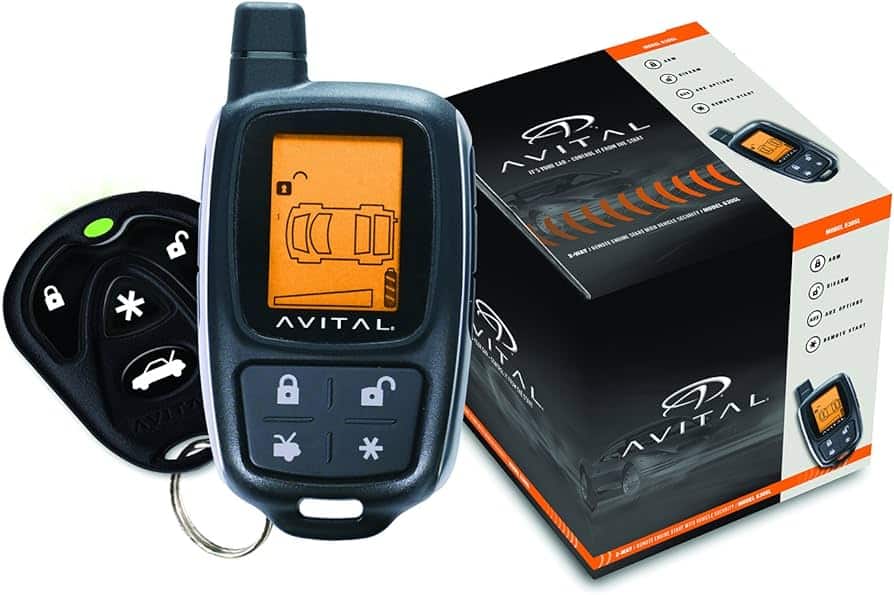 A view of the Avital L Car Alarm System with its pack