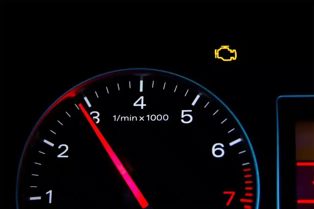 an image showing the speedometer of a running car