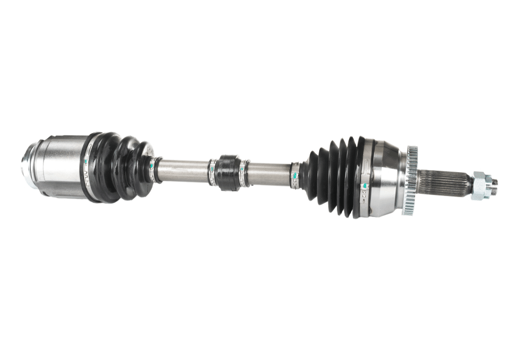 A view of a floating car axle