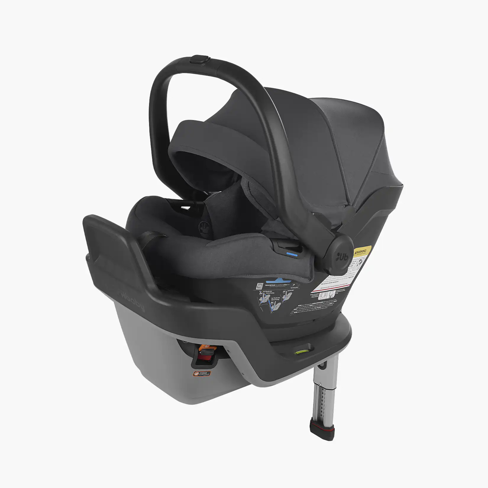 A view of a uppa baby mesa max comfy newborn car seat