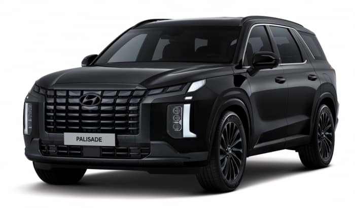 A view of a black Hyundai Palisade awd