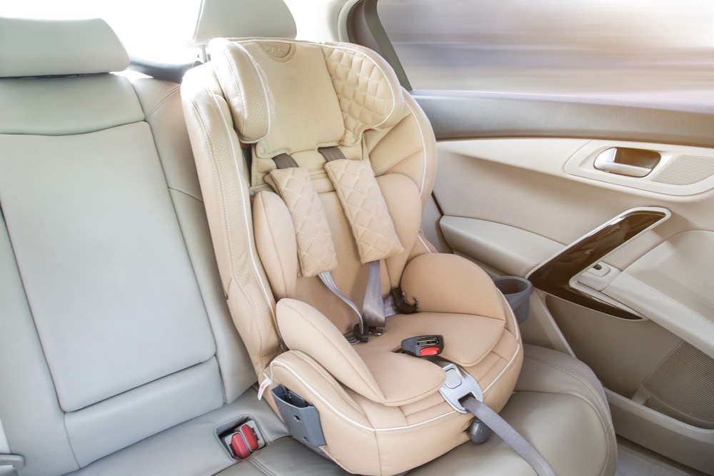 A view of a convertible car seat