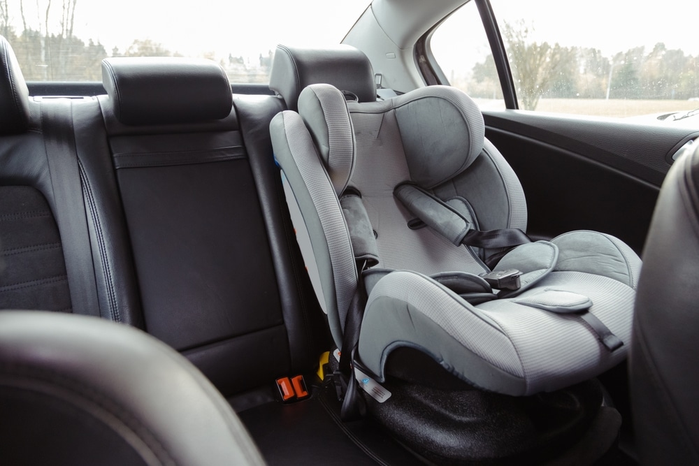 A view of a convertible car seat